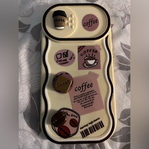 Coffee Lover's Cream and Brown Phone Case
